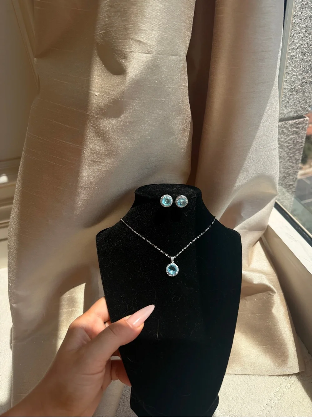 Aquamarine Necklace & Earring Set